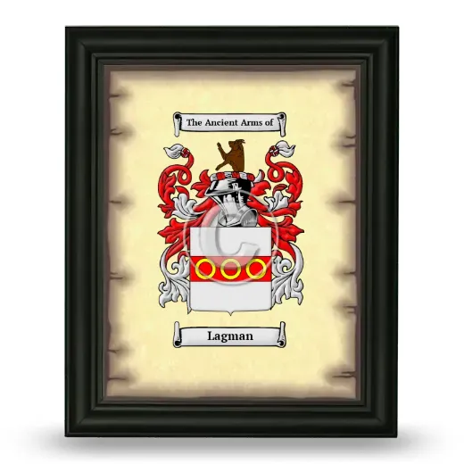 Lagman Coat of Arms Framed - Black
