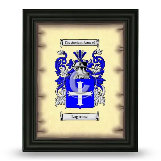 Lagrossa Coat of Arms Framed - Black