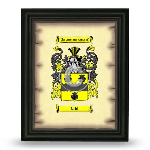 Laid Coat of Arms Framed - Black