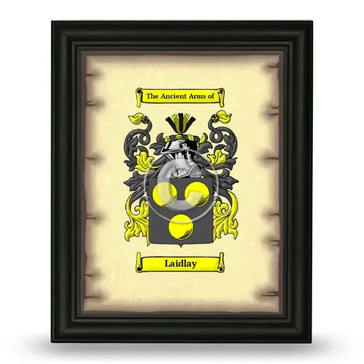 Laidlay Coat of Arms Framed - Black