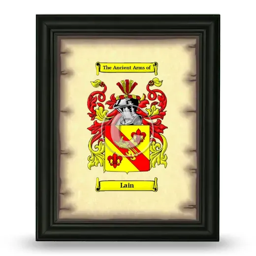 Lain Coat of Arms Framed - Black