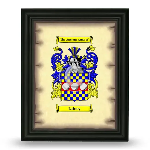 Lainey Coat of Arms Framed - Black
