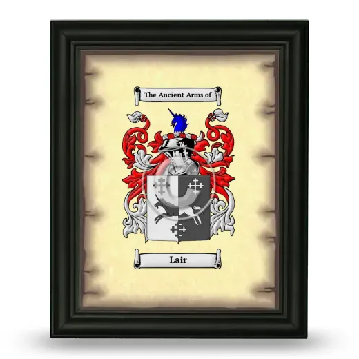 Lair Coat of Arms Framed - Black