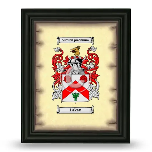 Lakay Coat of Arms Framed - Black