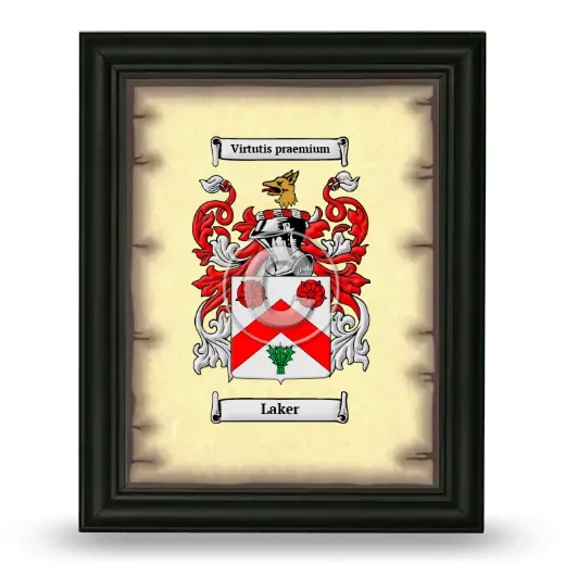 Laker Coat of Arms Framed - Black