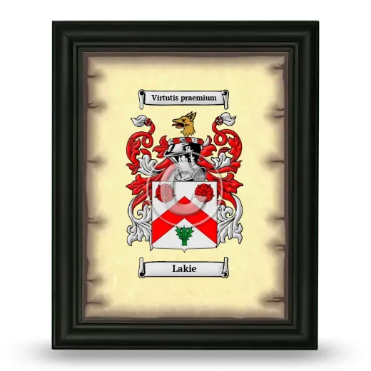 Lakie Coat of Arms Framed - Black