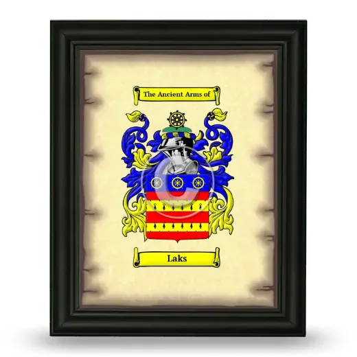 Laks Coat of Arms Framed - Black