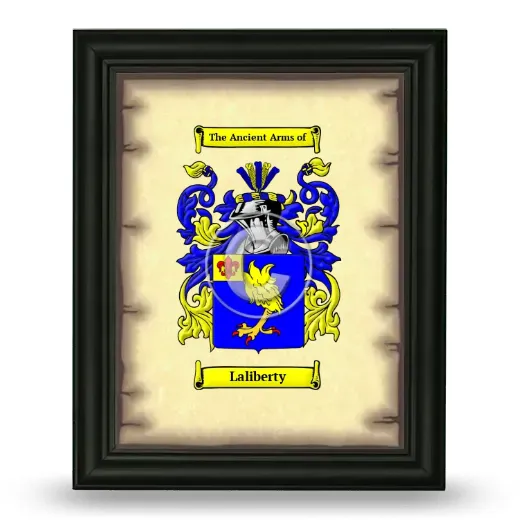 Laliberty Coat of Arms Framed - Black