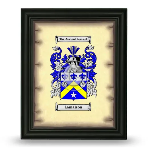 Lamaison Coat of Arms Framed - Black