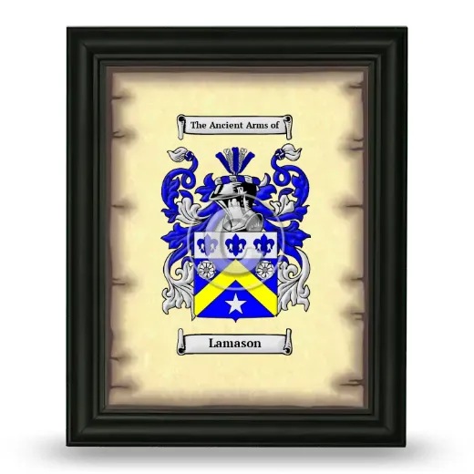 Lamason Coat of Arms Framed - Black