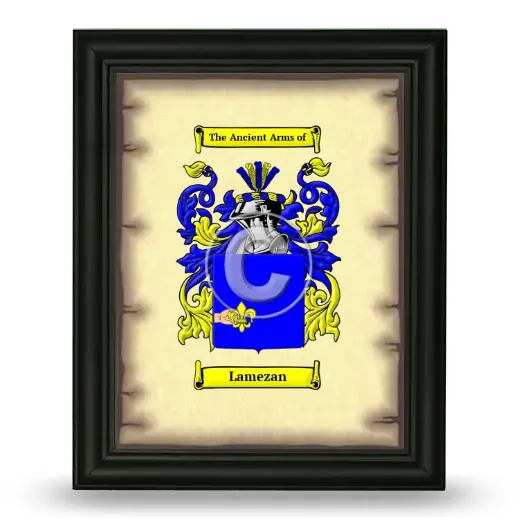 Lamezan Coat of Arms Framed - Black