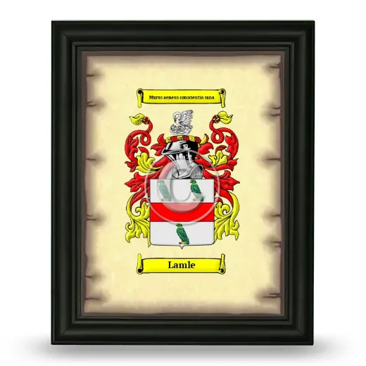 Lamle Coat of Arms Framed - Black