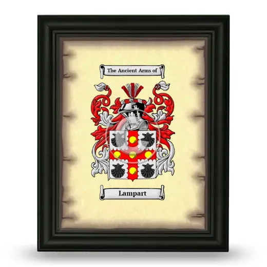 Lampart Coat of Arms Framed - Black