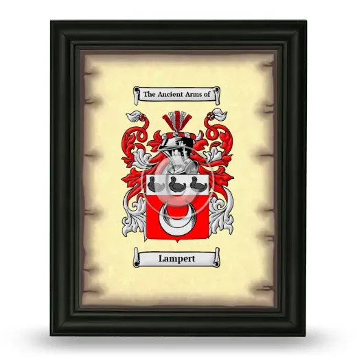 Lampert Coat of Arms Framed - Black