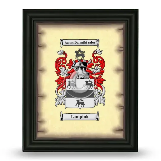 Lampink Coat of Arms Framed - Black