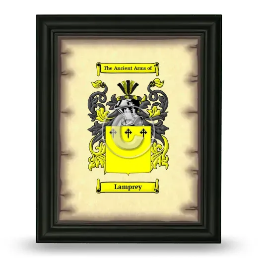 Lamprey Coat of Arms Framed - Black