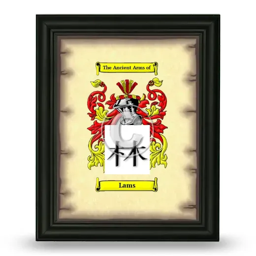 Lams Coat of Arms Framed - Black