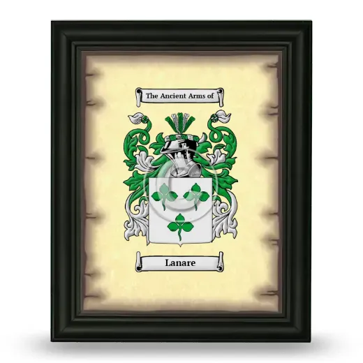 Lanare Coat of Arms Framed - Black