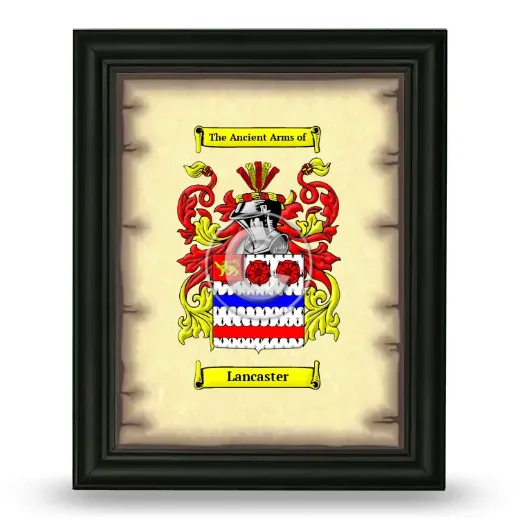 Lancaster Coat of Arms Framed - Black