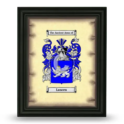 Lancen Coat of Arms Framed - Black