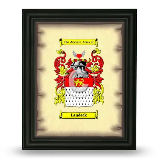 Landeck Coat of Arms Framed - Black