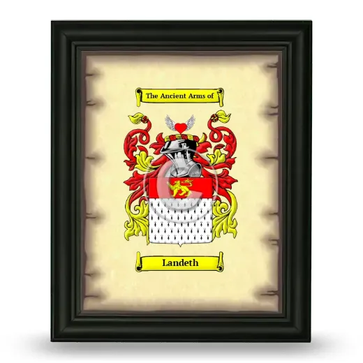 Landeth Coat of Arms Framed - Black