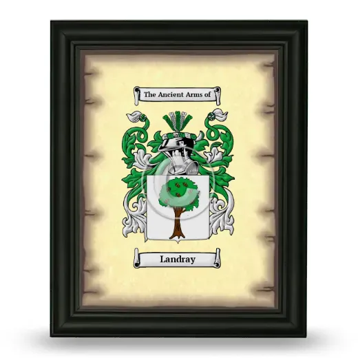 Landray Coat of Arms Framed - Black
