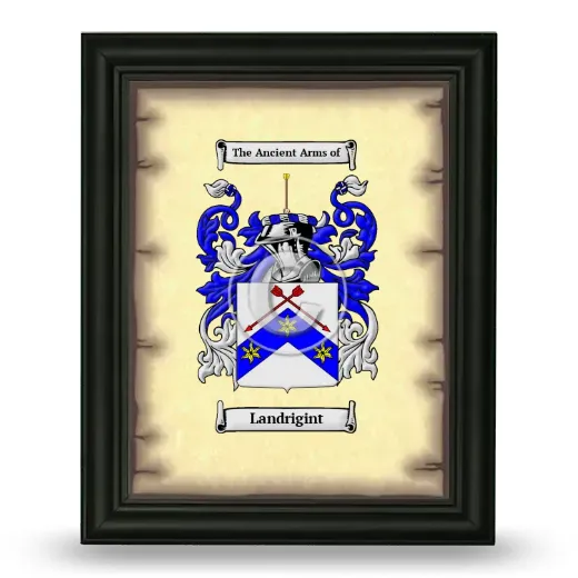Landrigint Coat of Arms Framed - Black