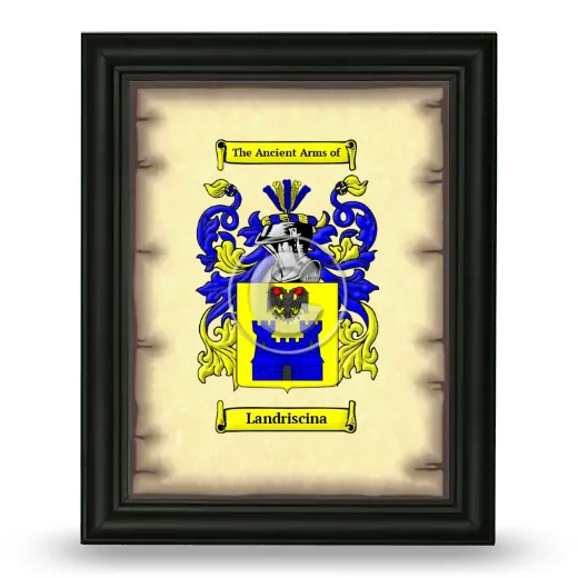 Landriscina Coat of Arms Framed - Black