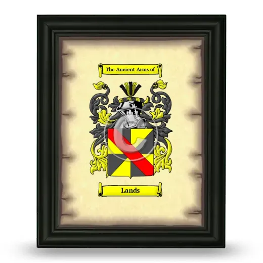 Lands Coat of Arms Framed - Black