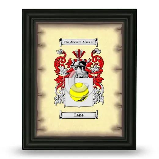 Lane Coat of Arms Framed - Black