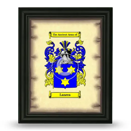 Lanera Coat of Arms Framed - Black