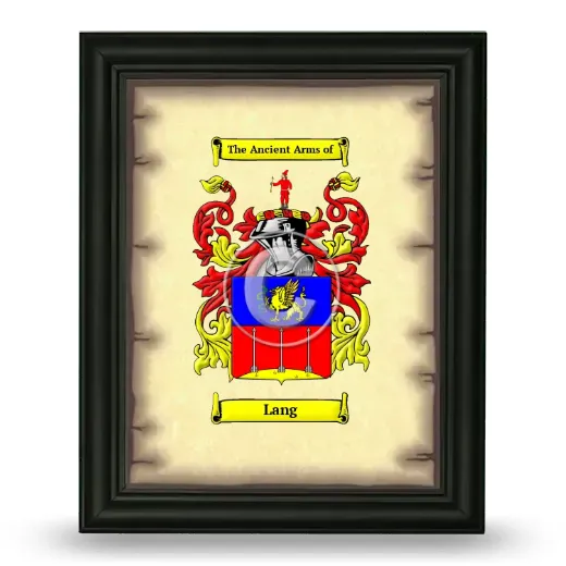 Lang Coat of Arms Framed - Black
