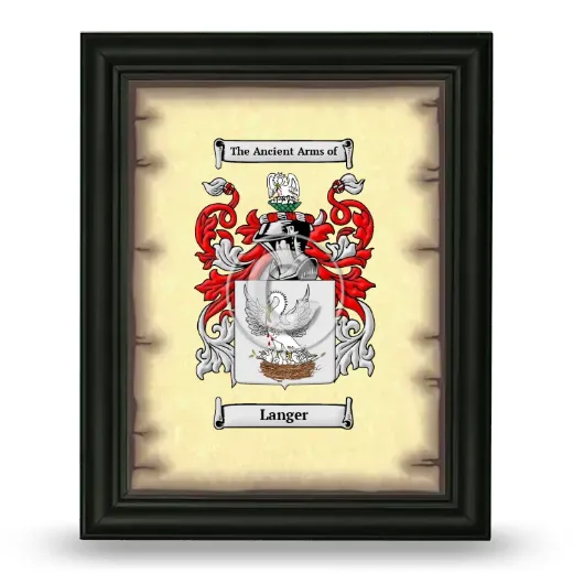 Langer Coat of Arms Framed - Black