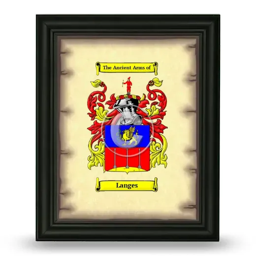 Langes Coat of Arms Framed - Black