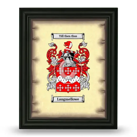 Langmellowe Coat of Arms Framed - Black