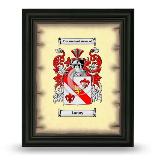 Lanny Coat of Arms Framed - Black