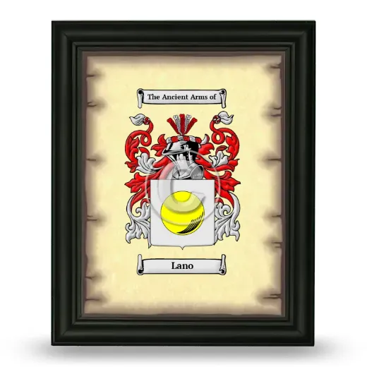 Lano Coat of Arms Framed - Black