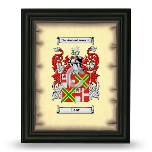Lant Coat of Arms Framed - Black