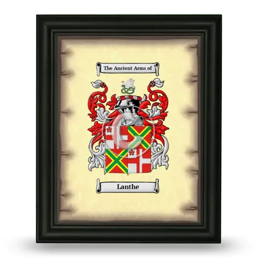 Lanthe Coat of Arms Framed - Black