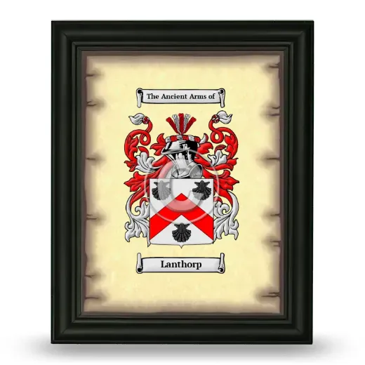 Lanthorp Coat of Arms Framed - Black