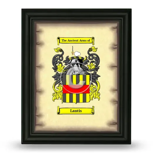Lantis Coat of Arms Framed - Black