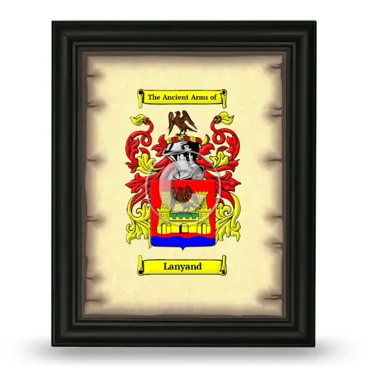 Lanyand Coat of Arms Framed - Black