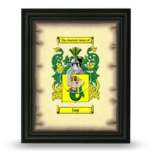 Lap Coat of Arms Framed - Black
