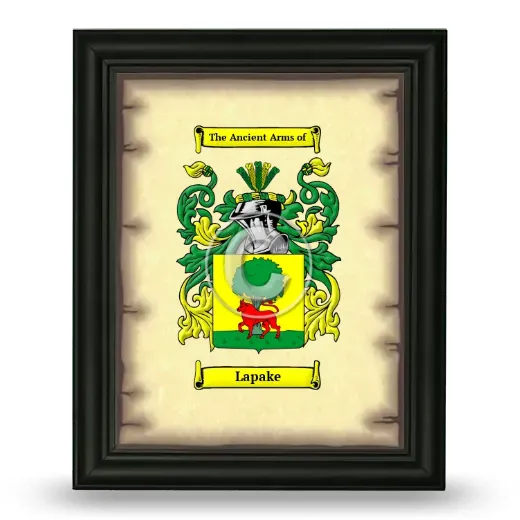 Lapake Coat of Arms Framed - Black