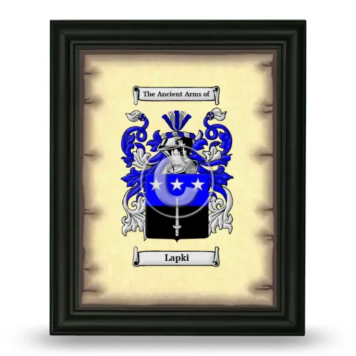 Lapki Coat of Arms Framed - Black