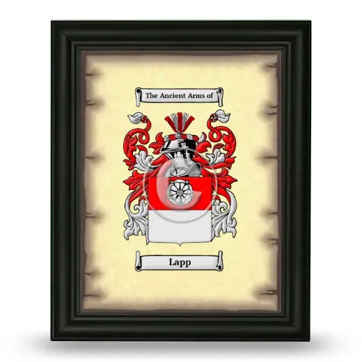 Lapp Coat of Arms Framed - Black