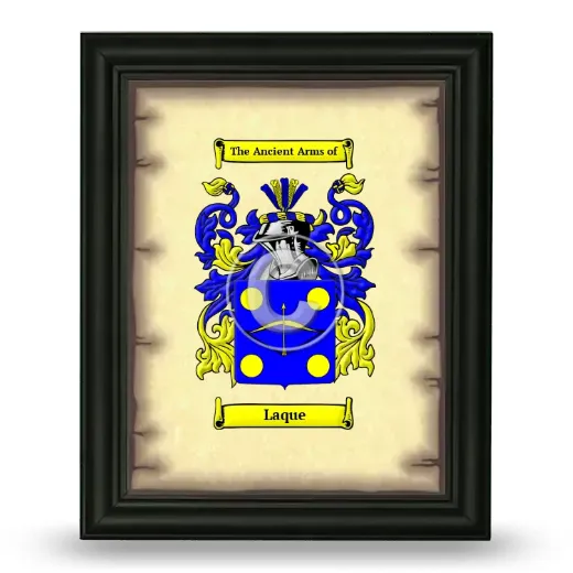 Laque Coat of Arms Framed - Black
