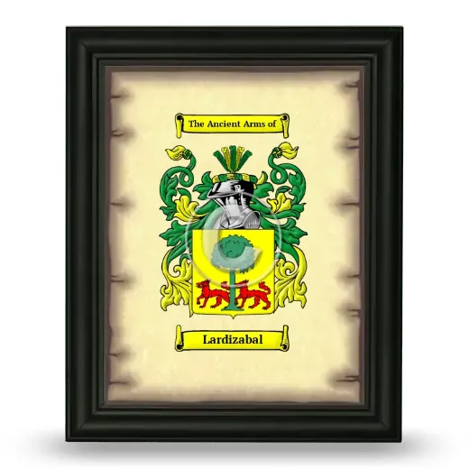Lardizabal Coat of Arms Framed - Black