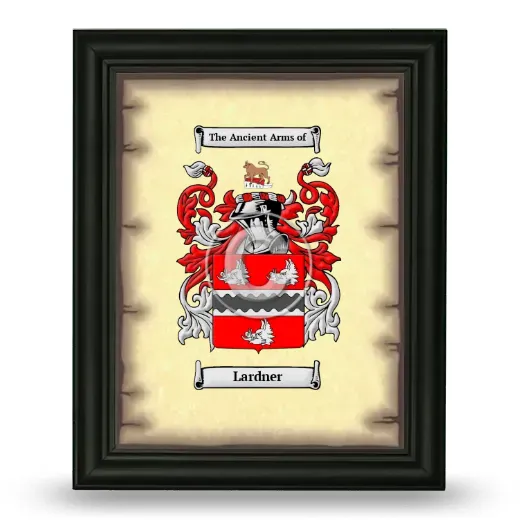 Lardner Coat of Arms Framed - Black
